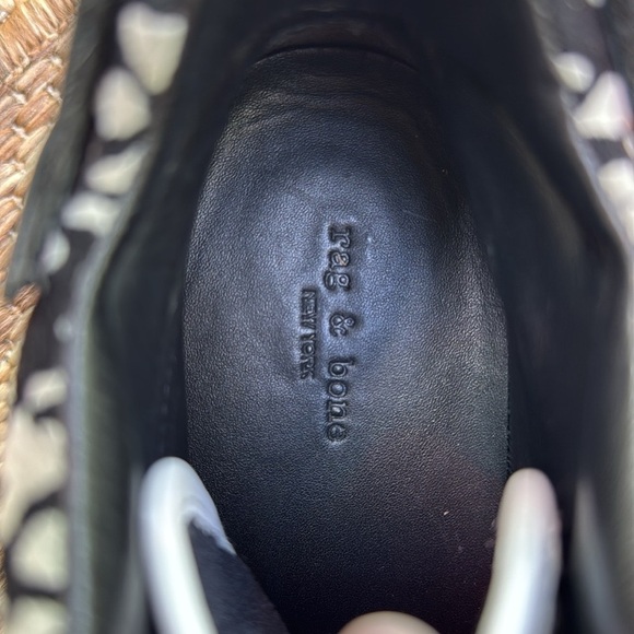 Rag & Bone Army High Black/White Cheetah Cow 9.5 US Women 40 Steampunk - Picture 5 of 11